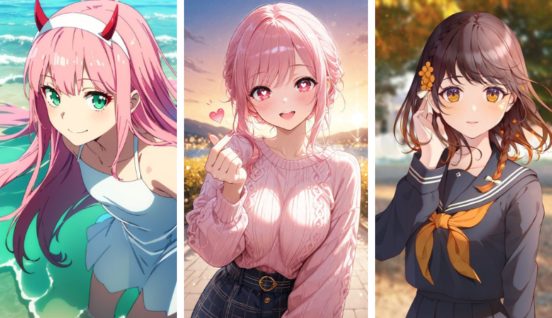 Các nhân vật anime nữ trong các bộ truyện nổi tiếng