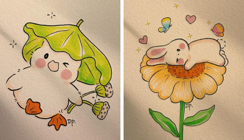 Hình vẽ cute – Những giá trị ngọt ngào trong nghệ thuật