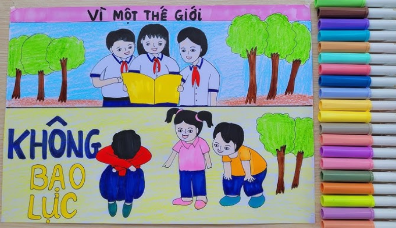 Vẽ bạo lực học đường: Từ sáng tạo đến nâng cao nhận thức