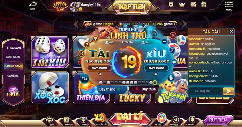 Các trò chơi tại casino game Vuaclub có tỷ lệ thắng cao