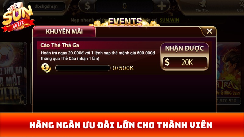 Hàng ngàn ưu đãi lớn cho thành viên nhận thêm quà khủng
