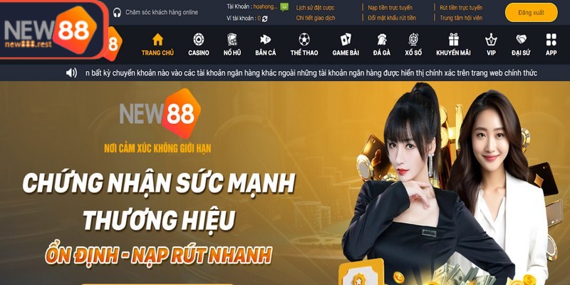 New88 là một trong những nhà cái trực tuyến uy tín đáng trải nghiệm