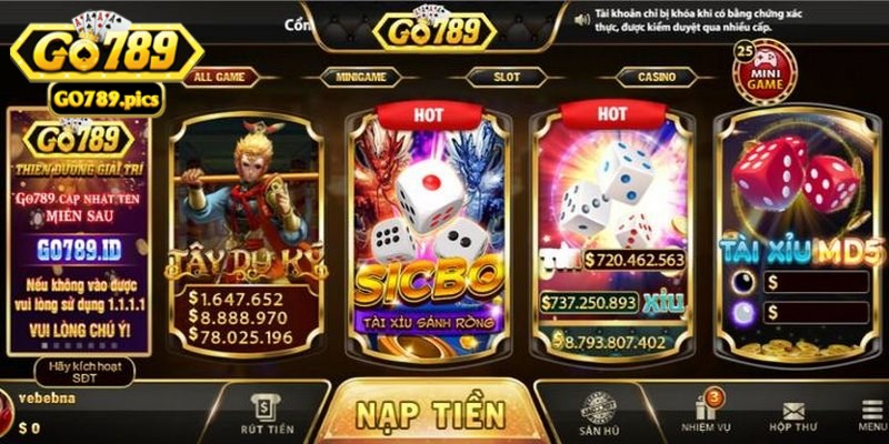 Giới thiệu tổng game về game tài xỉu Go789