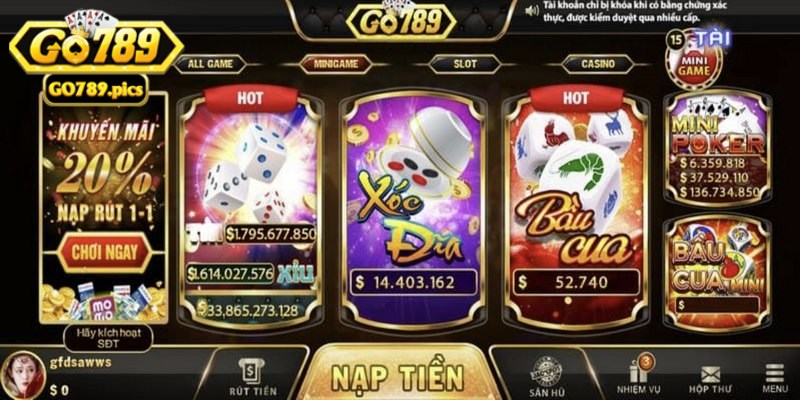 Các hình thức cược phổ biến trong tài xỉu Go789
