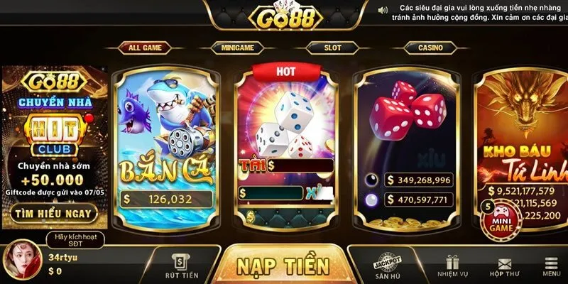 1. Các Tính Năng Nổi Bật của Go88