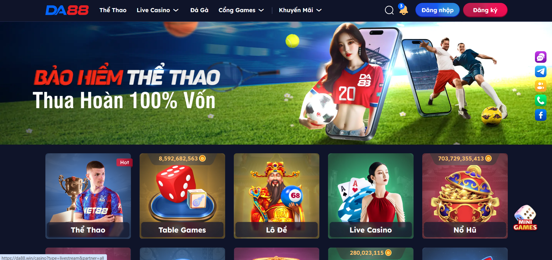 Nhà cái Da88 đã nhận được vô số giải thưởng uy tín
