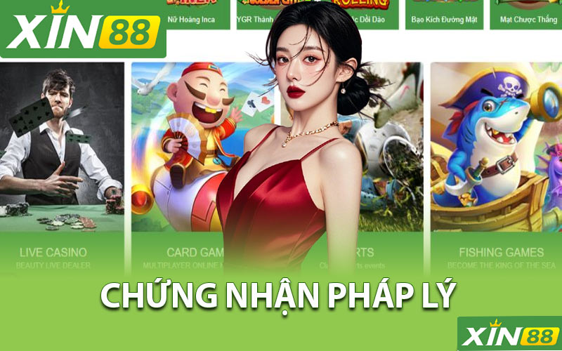 Giấy phép chứng nhận hoạt động hợp pháp của Xin88