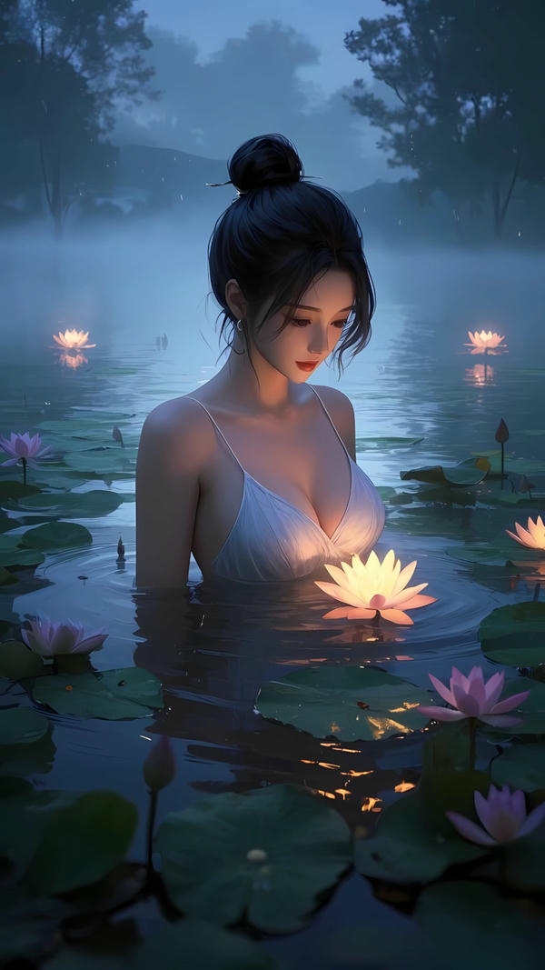 Anime girl ánh mắt quyến rũ