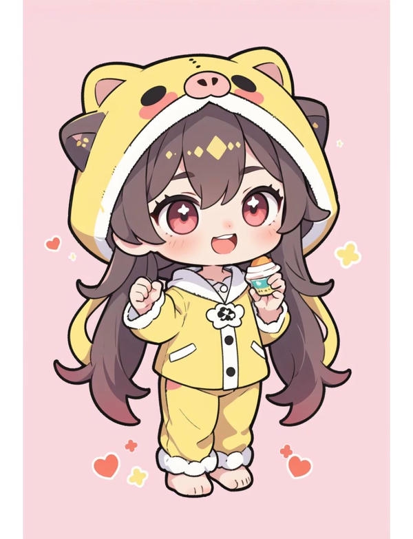 Cậu bé chibi với nụ cười tinh nghịch.