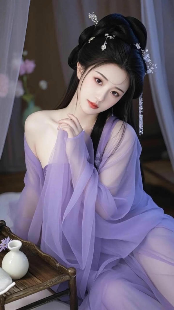 Cô gái Trung Quốc trong trang phục truyền thống.