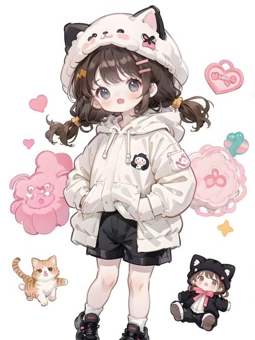 Cô gái chibi tóc hồng đáng yêu nổi bật