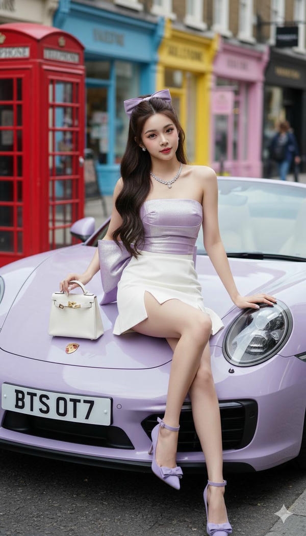 Gái đẹp nổi bật bên siêu xe