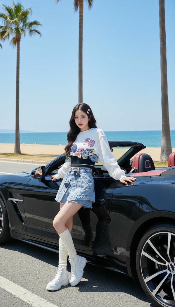 Gái đẹp sang trọng bên siêu xe