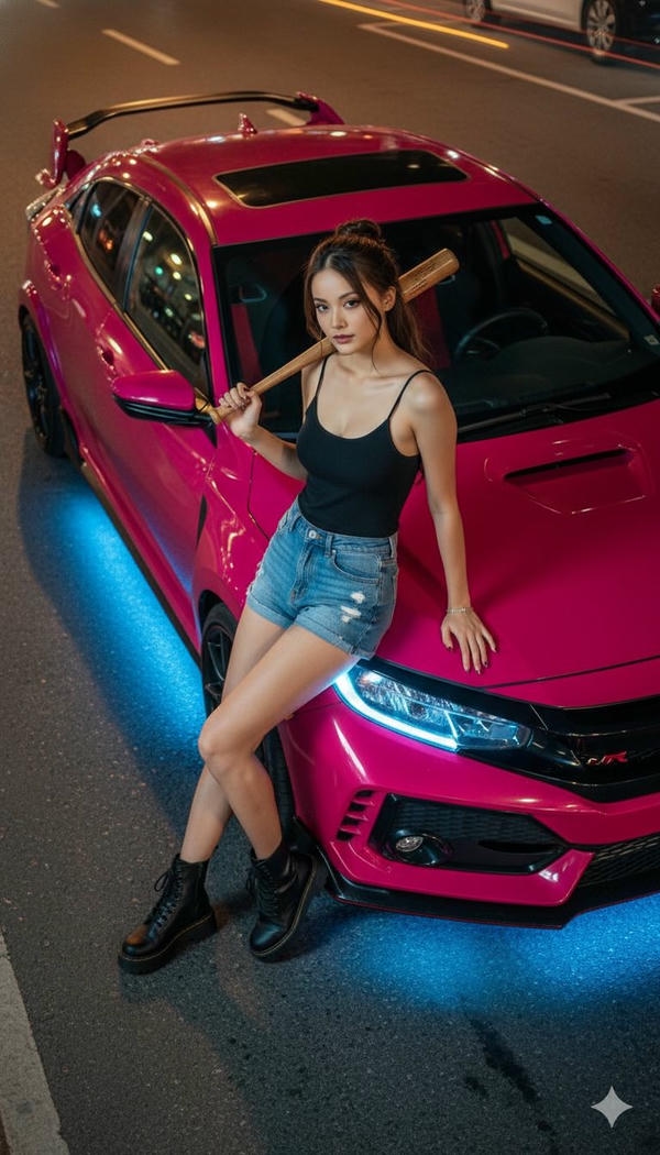 Gái xinh cá tính cạnh siêu xe