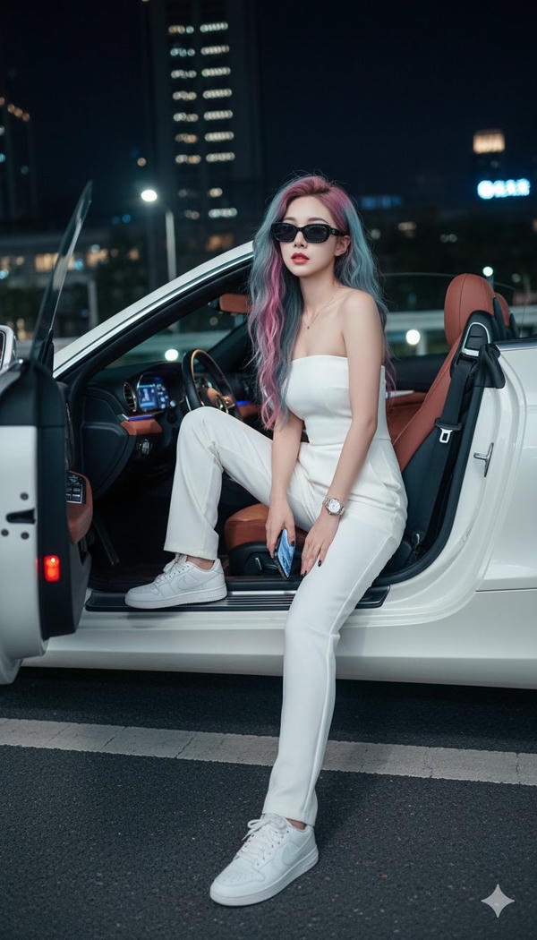 Gái xinh phong cách bên siêu xe