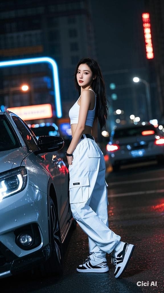 Gái xinh phong cách cạnh siêu xe
