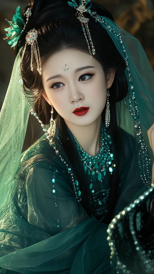 Girl mặc sườn xám với vẻ đẹp cổ điển.
