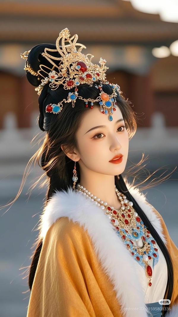 Girl trong trang phục Trung Quốc đầy dịu dàng.