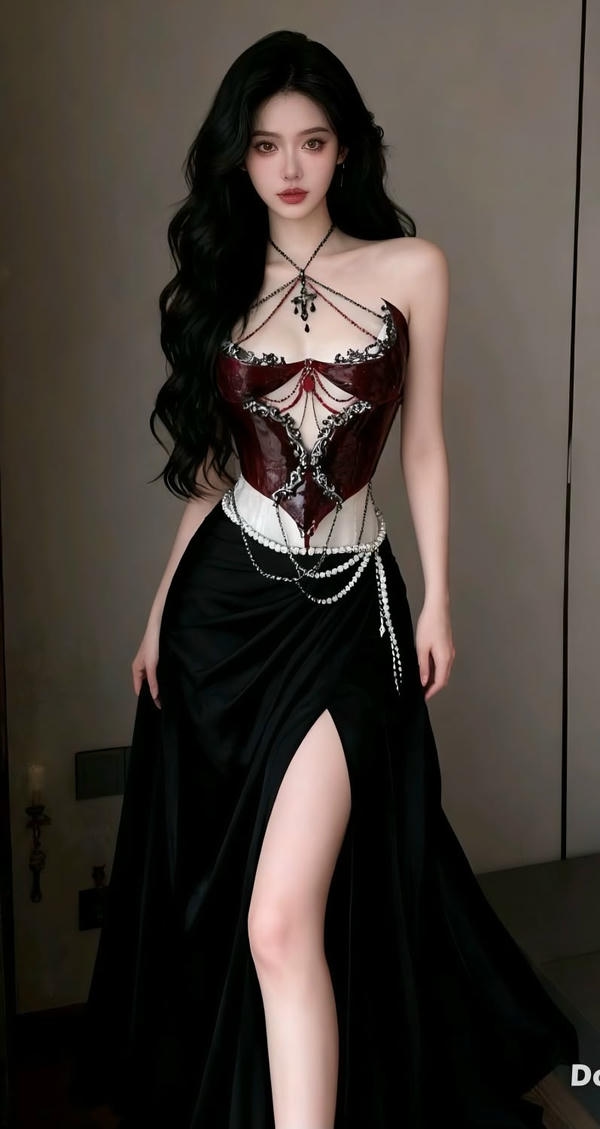 Girl trong váy dạ hội thật quyến rũ.