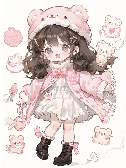Hình nền anime chibi mang phong cách kawaii.