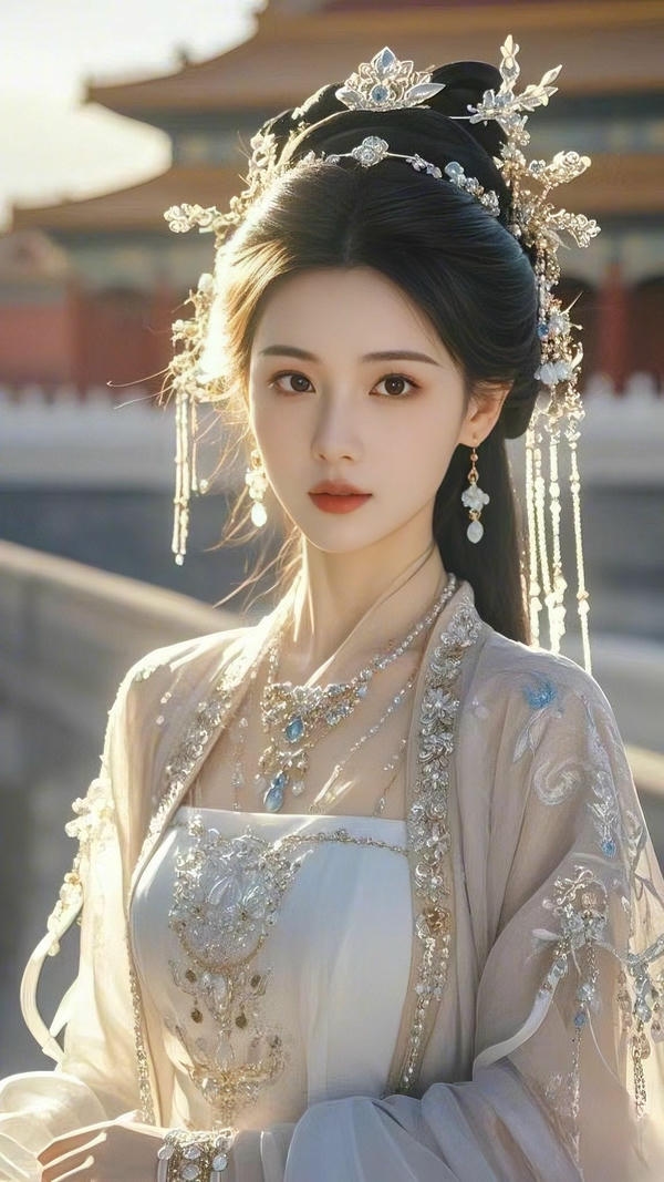 Hình nền cô gái Trung Quốc đầy nét cổ điển.