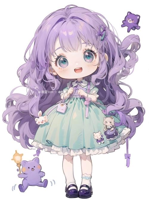 Nhân vật chibi với ánh mắt tròn xoe đáng yêu.