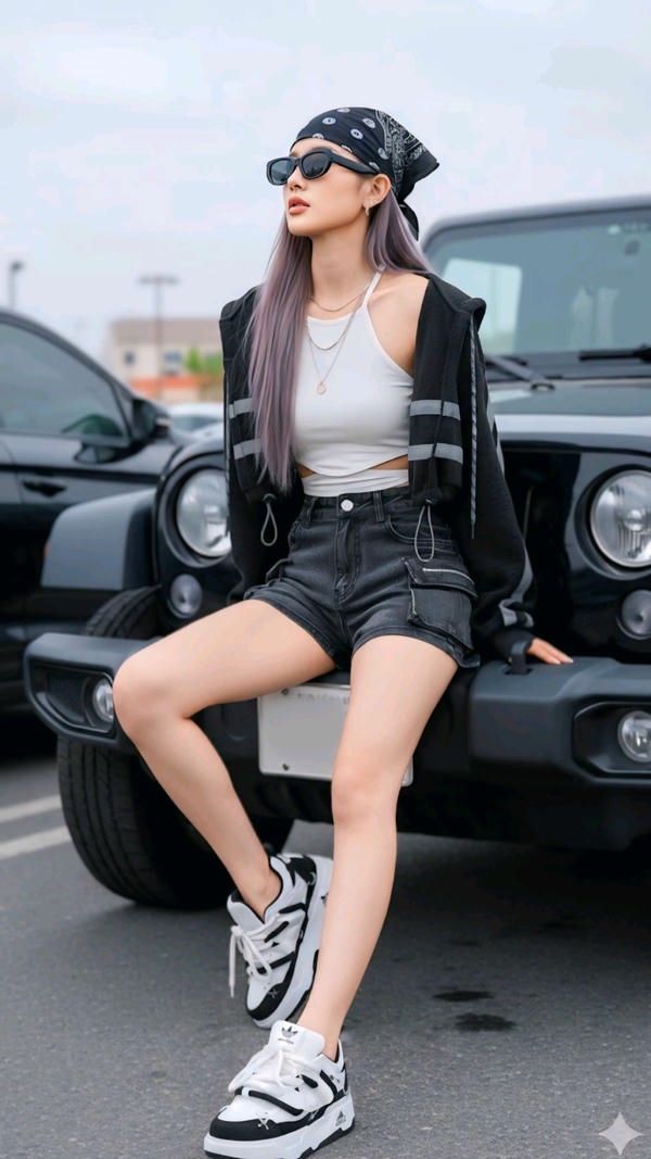 Vẻ đẹp hiện đại cạnh siêu xe