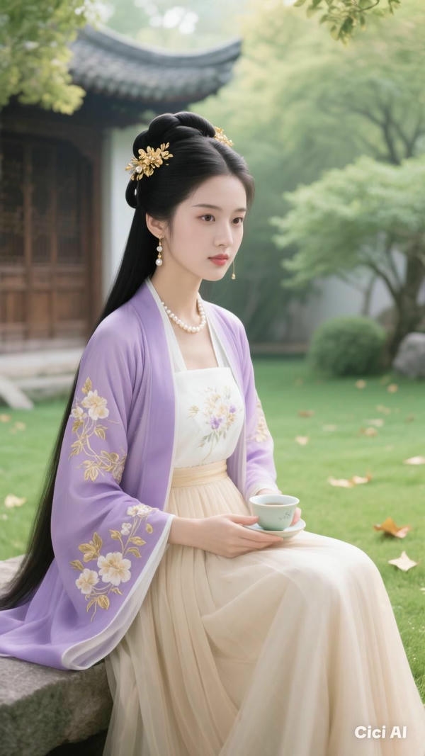 Mỹ nhân cổ trang mang phong thái thanh tao.
